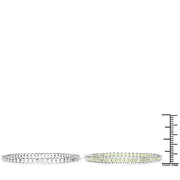 Bids.com 3.50 Carat Genuine Peridot .925 Sterling Silver Earrings Earrings White Smoke