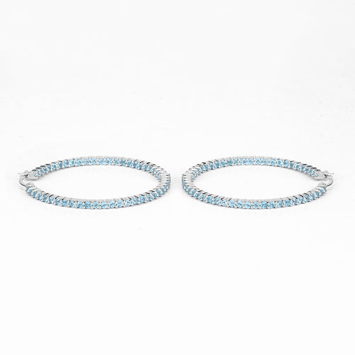 Bids.com 3.60 Carat Genuine Swiss Blue Topaz .925 Sterling Silver Earrings Earrings White Smoke