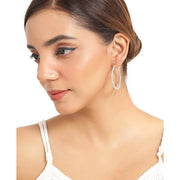 Bids.com 3.60 Carat Genuine Swiss Blue Topaz .925 Sterling Silver Earrings Earrings White Smoke