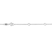 Bids.com 10K White Gold 1/2 Carat Round Brilliant-Cut Diamond Modern Bezel-Set Solitaire 16"-18" Pendant Necklace (H-I Color, SI2-I1 Clarity) Necklaces White Smoke White.Gold / 18