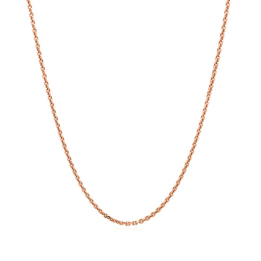 Bids.com 14k Rose Gold Diamond Cut Cable Link Chain 1.3mm Necklaces White Smoke 16 / White Gold,18 / White Gold,20 / White Gold