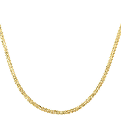 Bids.com Ice Barrel Chain in 14k Yellow Gold (3.10 mm) Necklaces White Smoke 18 / Yellow Gold,20 / Yellow Gold,24 / Yellow Gold