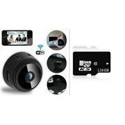 SmartPursue™ Mini Wireless Magnetic Security Camera Mini Camera White Smoke BLACK 128G memory card / USB