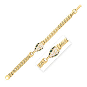 Bids.com 14k Yellow Gold Curb Link Bracelet (7.00 mm) Bracelets White Smoke 7.5 / Yellow Gold