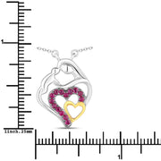 Bids.com 0.28 Carat Genuine Ruby .925 Sterling Silver Pendant Pendants White Smoke size 18.00