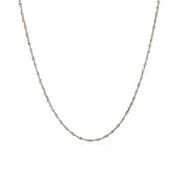Bids.com 10k White Gold Singapore Chain 1.0mm Necklaces White Smoke 16 / White Gold,18 / White Gold,20 / White Gold,One / White Gold