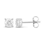 Bids.com 0.80 Carat Genuine White Diamond 14K White Gold Earrings Earrings White Smoke
