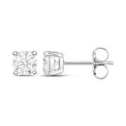 Bids.com 1.02 Carat Genuine White Diamond 14K White Gold Earrings Earrings White Smoke
