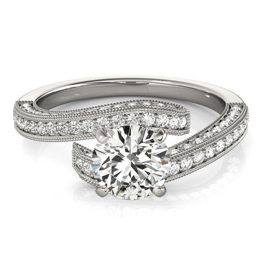 Bids.com 14k White Gold Round Diamond Bypass Style Engagement Ring (1 1/2 cttw) Rings White Smoke 3 / White Gold,3.5 / White Gold,4 / White Gold,4.5 / White Gold,5 / White Gold,5.5 / White Gold,6 / White Gold,6.5 / White Gold,7 / White Gold,7.5 / White Gold,8 / White Gold,8.5 / White Gold,9 / White Gold