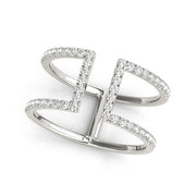 Bids.com 14k White Gold Modern Dual Band Style Diamond Ring (1/2 cttw) Rings White Smoke 3 / White Gold,3.5 / White Gold,4 / White Gold,4.5 / White Gold,5 / White Gold,5.5 / White Gold,6 / White Gold,6.5 / White Gold,7 / White Gold,7.5 / White Gold,8 / White Gold,8.5 / White Gold,9 / White Gold