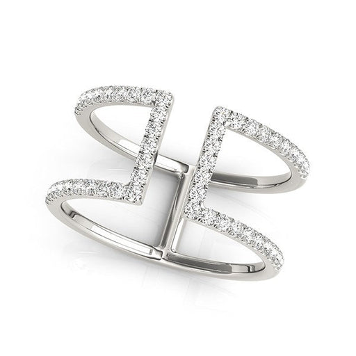 Bids.com 14k White Gold Modern Dual Band Style Diamond Ring (1/2 cttw) Rings White Smoke 3 / White Gold,3.5 / White Gold,4 / White Gold,4.5 / White Gold,5 / White Gold,5.5 / White Gold,6 / White Gold,6.5 / White Gold,7 / White Gold,7.5 / White Gold,8 / White Gold,8.5 / White Gold,9 / White Gold