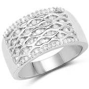 Bids.com 0.41 Carat Genuine White Diamond .925 Sterling Silver Ring Rings White Smoke size 6.00,size 8.00,size 7.00,size 9.00,size 5.00