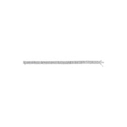 Bids.com 14K White Gold 5.00 Cttw Invisible Set Princess-Cut Diamond Belt and Buckle Tennis 7" Bracelet (H-I Color, SI1-SI2 Clarity) Bracelets White Smoke White.Gold / 7