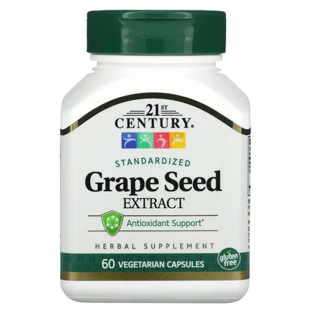 21st Century 21st Century Grape Seed Extract Vegetarian Capsules 60 Cp Health Care White Smoke
