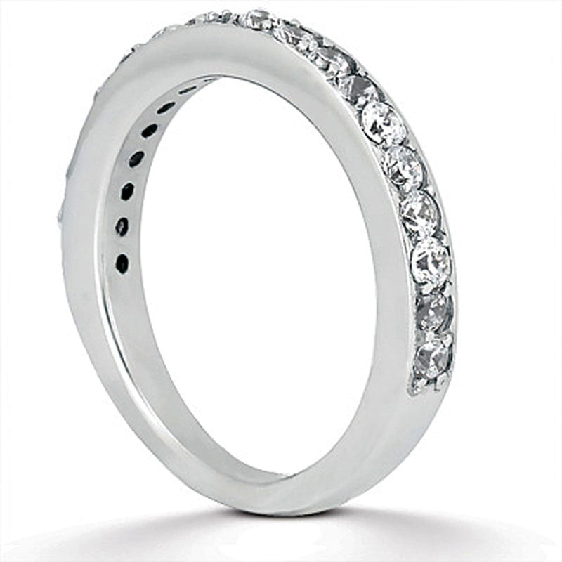 Bids.com 14k White Gold Pave Diamond Wedding Ring Band Set 1/2 Around Rings White Smoke 4 / White Gold,4.5 / White Gold,5 / White Gold,5.5 / White Gold,6 / White Gold,6.5 / White Gold,7 / White Gold,7.5 / White Gold,8 / White Gold,8.5 / White Gold,9 / White Gold