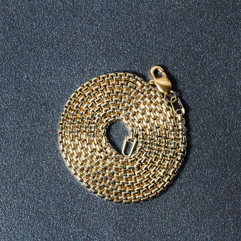 Bids.com 14k Yellow Gold Solid Round Box Chain 2.5 mm Necklaces Dark Slate Gray 16 / Yellow Gold,18 / Yellow Gold,20 / Yellow Gold,24 / Yellow Gold