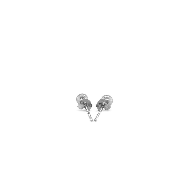Bids.com 14k White Gold Round Stud Earrings (4.0 mm) Earrings White Smoke White Gold