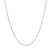 Bids.com 14k White Gold Round Cable Link Chain 1.9mm Necklaces White Smoke 16 / White Gold,18 / White Gold,20 / White Gold