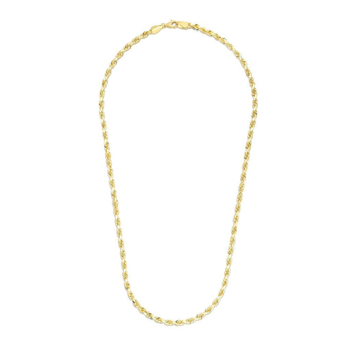 Bids.com 5.0mm 14k Yellow Gold Solid Diamond Cut Rope Chain Necklaces White Smoke 20 / Yellow Gold,22 / Yellow Gold,24 / Yellow Gold,30 / Yellow Gold