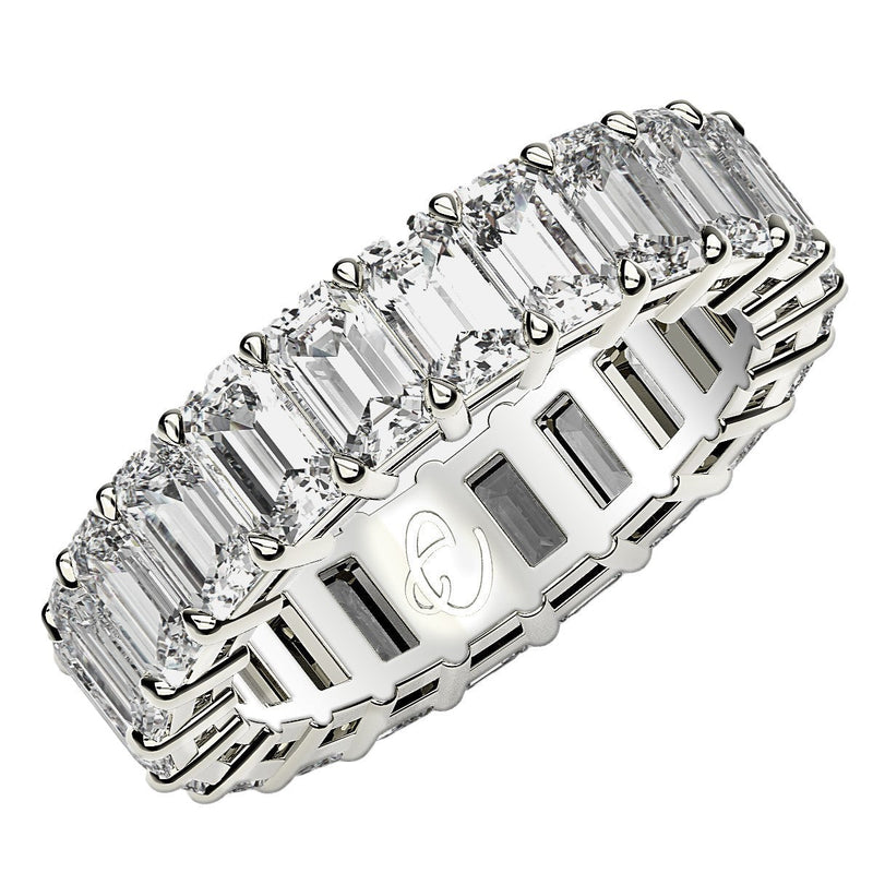 Bids.com Emerald Cut Lab Grown Diamond Eternity Ring in 14k White Gold (6 cttw FG/VS2) Rings White Smoke 4 / White Gold,4.5 / White Gold,5 / White Gold,5.5 / White Gold,6 / White Gold,6.5 / White Gold,7 / White Gold,7.5 / White Gold,8 / White Gold,8.5 / White Gold,9 / White Gold