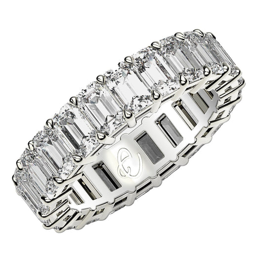 Bids.com Emerald Cut Lab Grown Diamond Eternity Ring in 14k White Gold (6 cttw FG/VS2) Rings White Smoke 4 / White Gold,4.5 / White Gold,5 / White Gold,5.5 / White Gold,6 / White Gold,6.5 / White Gold,7 / White Gold,7.5 / White Gold,8 / White Gold,8.5 / White Gold,9 / White Gold
