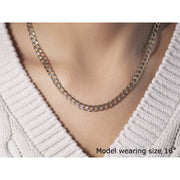 Bids.com 5.7mm 14k Two Tone Gold Pave Curb Chain Necklaces Tan 20 / Two-Tone Gold,22 / Two-Tone Gold,24 / Two-Tone Gold,30 / Two-Tone Gold