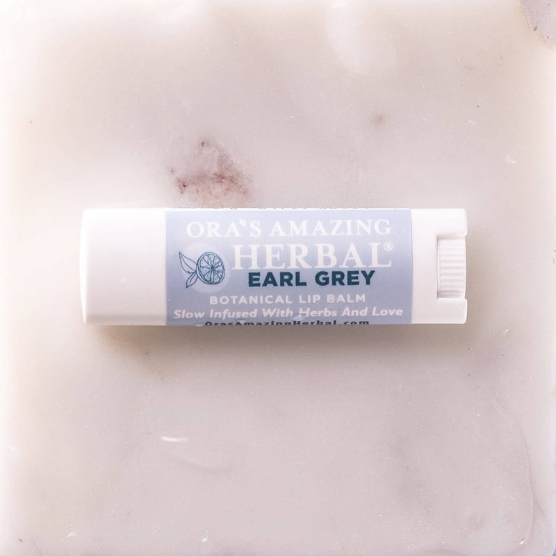 Ora's Amazing Herbal Natural Lip Balm, Herbal Infused, Earl Grey Light Gray