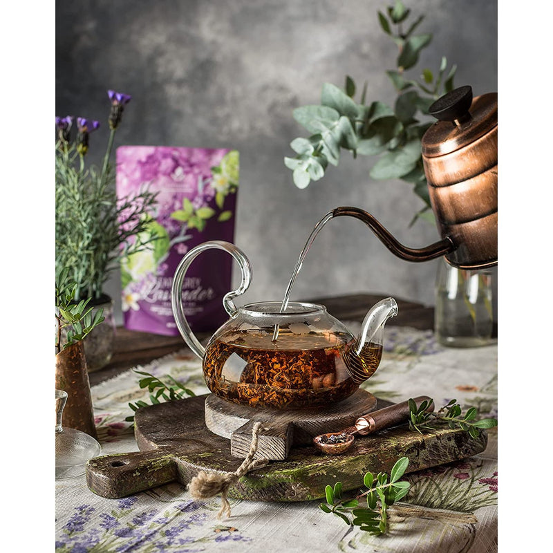 Gardenika Shop Earl Grey Lavender Tea, Black Tea with Bergamot - Organic & Kosher Loose Leaf Tea Dim Gray
