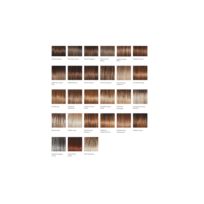 VIP Extensions HairUWear Easy Does It Wig Wig White Smoke RL2/4 Off Black,RL4/6 Black Coffee,RL5/27 Ginger Brown,RL6/8 Dark Chocolate,RL6/28 Bronzed Sable,RL6/30 Copper Mahogany,RL8/29 Hazelnut,RL10/12 Sunlit Chestnut,RL11/25 Golden Walnut,RL12/16 Honey Toast,RL13/88 Golden Pecan,RL14/22 Pale Gold Wheat,RL14/25
