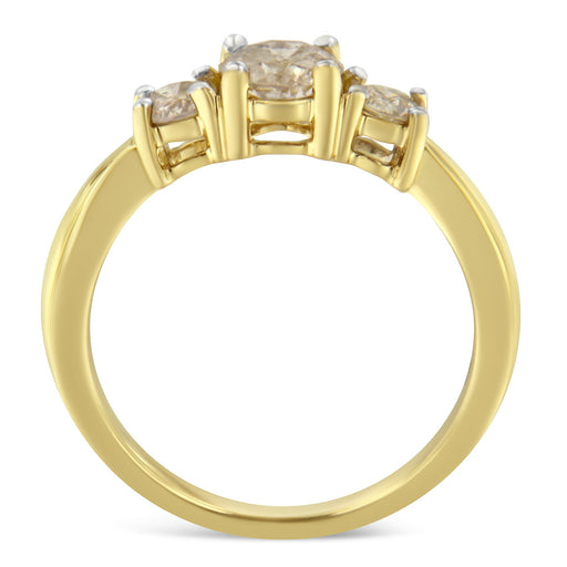 Bids.com 10K Yellow Gold Three Stone Diamond Band Ring (1.00 cttw, J-K Color, I2-I3 Clarity) Rings White Smoke 7 / Yellow.Gold,6 / Yellow.Gold,8 / Yellow.Gold,7.75 / Yellow.Gold,7.5 / Yellow.Gold,7.25 / Yellow.Gold,6.75 / Yellow.Gold,6.5 / Yellow.Gold,6.25 / Yellow.Gold