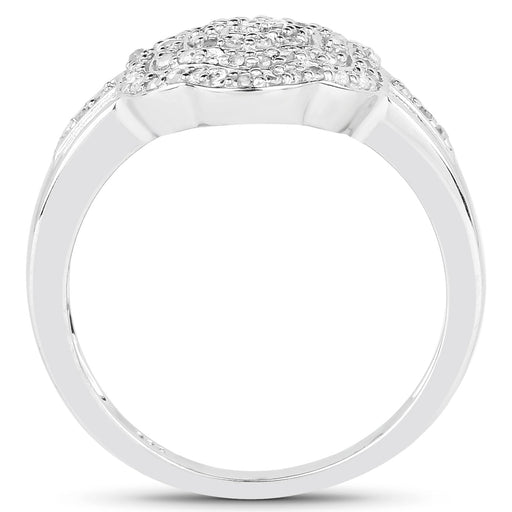 Bids.com 14K Yellow Gold Plated 0.29 Carat Genuine White Diamond .925 Sterling Silver Ring Rings White Smoke size 6.00,size 7.00,size 8.00