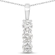 Bids.com 0.75 Carat Genuine Lab Grown Diamond 14K White Gold Pendant Pendants White Smoke