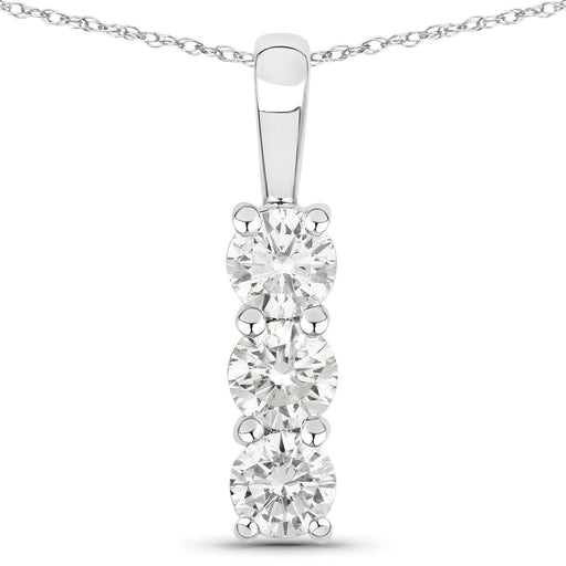 Bids.com 0.75 Carat Genuine Lab Grown Diamond 14K White Gold Pendant Pendants White Smoke
