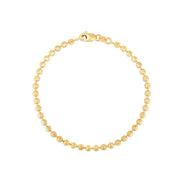 Bids.com Moon Cut Bead Chain Bracelet in 14k Yellow Gold  (3.00 mm) Bracelets White Smoke 7 / Yellow Gold