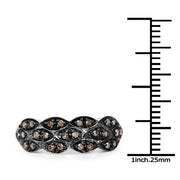 Bids.com 0.31 Carat Genuine Champagne Diamond .925 Sterling Silver Ring Rings White Smoke size 7.00,size 6.00,size 8.00,size 9.00