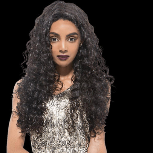VIP Extensions Ebin Dress 9A Lace Front Wig, Deep Wave 22" Wig Black
