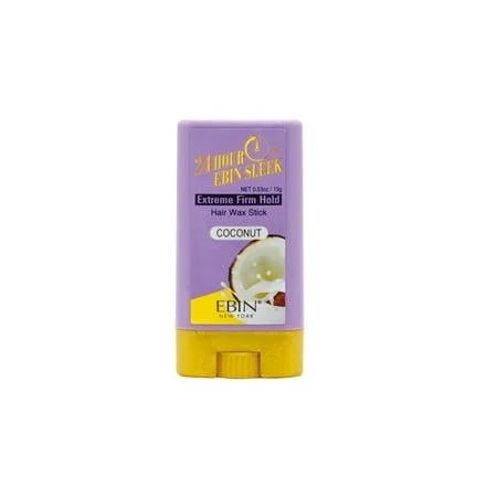 VIP Extensions EBIN New York 24 Hour Sleek Go Extreme Firm Hold Wax Stick, Coconut Pomade Dark Gray