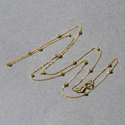 Bids.com Bead Links Saturn Chain in 14k Yellow Gold (3.5mm) Necklaces Dark Gray 18 / Yellow Gold