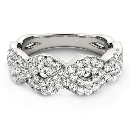 Bids.com Diamond Studded Interlocking Waves Ring in 14k White Gold (5/8 cttw) Rings White Smoke 3 / White Gold,3.5 / White Gold,4 / White Gold,4.5 / White Gold,5 / White Gold,5.5 / White Gold,6 / White Gold,6.5 / White Gold,7 / White Gold,7.5 / White Gold,8 / White Gold,8.5 / White Gold,9 / White Gold