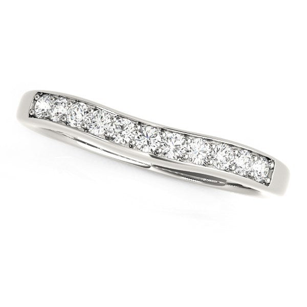 Bids.com 14k White Gold Curved Diamond Wedding Band (1/4 cttw) Rings White Smoke 3 / White Gold,3.5 / White Gold,4 / White Gold,4.5 / White Gold,5 / White Gold,5.5 / White Gold,6 / White Gold,6.5 / White Gold,7 / White Gold,7.5 / White Gold,8 / White Gold,8.5 / White Gold,9 / White Gold