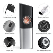 SmartPursue™ Kitchen Ceramic Pepper Electric Grinder Spice Grinders White Smoke 1set / USB,2sets / USB