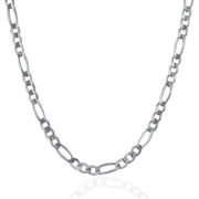 Bids.com 4.6mm 14k White Gold Solid Figaro Chain Necklaces White Smoke 18 / White Gold,20 / White Gold,22 / White Gold,24 / White Gold,One / White Gold