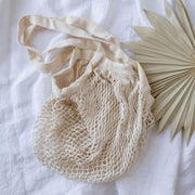 ZeroWasteStore.com Organic Cotton String Bag - Zero Waste Mesh Bag, Plastic Free, Market Tote Shopping Totes Light Gray Organic Natural,Organic Black