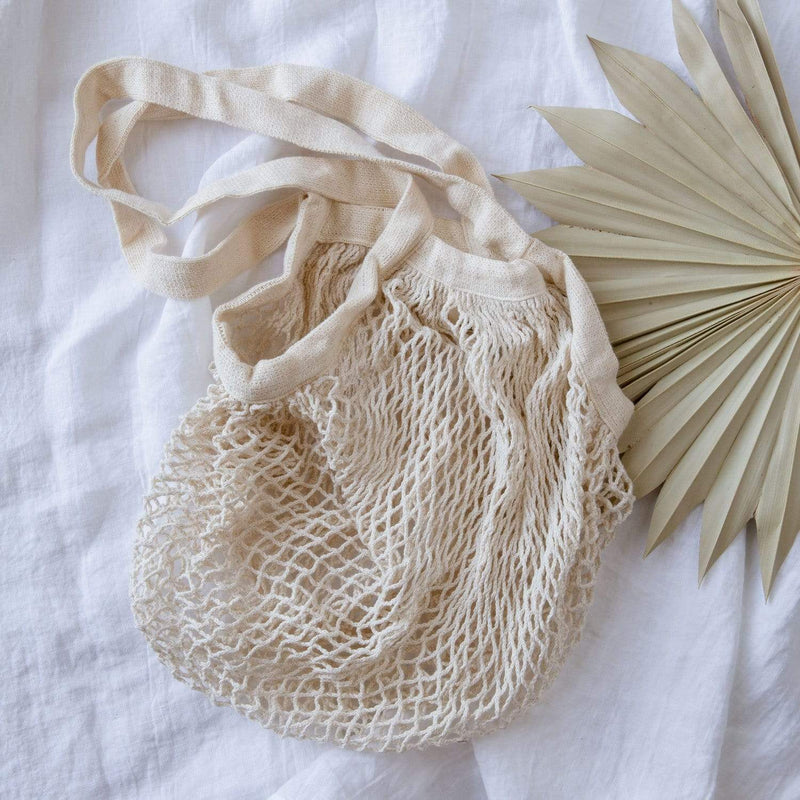 ZeroWasteStore.com Organic Cotton String Bag - Zero Waste Mesh Bag, Plastic Free, Market Tote Shopping Totes Light Gray Organic Natural,Organic Black