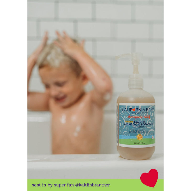 California Baby Eczema Cream + Wash Bundle Eczema Gray 8.5oz Eczema SBW + 2oz Eczema Cream,19oz Wash + 4oz Cream