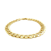 Bids.com 8.2mm 10k Yellow Gold Curb Bracelet Bracelets White Smoke 8.5 / Yellow Gold