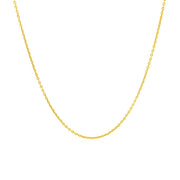 Bids.com 14k Yellow Gold Round Cable Link Chain 1.1mm Necklaces White Smoke 16 / Yellow Gold,18 / Yellow Gold