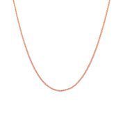 Bids.com 14k Rose Gold Round Wheat Chain (1.00 mm) Necklaces White Smoke 18 / Rose Gold