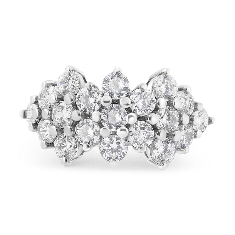 Bids.com 14K White Gold 4.0 Cttw Diamond Multi Row Scatter Band Ring (I-J Color, I1-I2 Clarity) - Size 7 Rings White Smoke 7 / White.Gold,9 / White.Gold,6 / White.Gold,8 / White.Gold