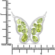 Bids.com 4.65 Carat Genuine Peridot .925 Sterling Silver Necklace Necklaces White Smoke
